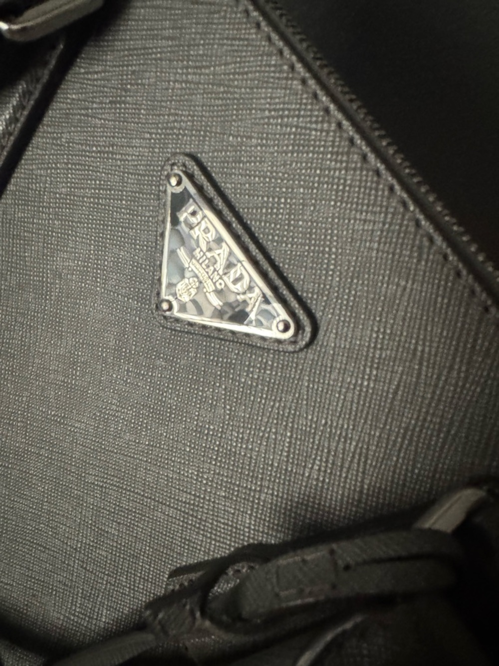 Prada Galleria |  Silver-Gray Saffiano Leather Structured Satchel - Picture 8 of 13